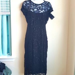 Elegant NWT Marina Lace & Sequin cocktail dress